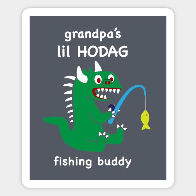 Lil Hodag - Grandpa’s Lil Hodag Fishing Buddy Children’s Character Magnet by BlueSkyTheory